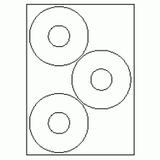 518 - Label Shape CD - 3 labels per sheet